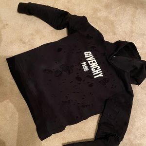 Givenchy Distressed Hoodie (Black)
